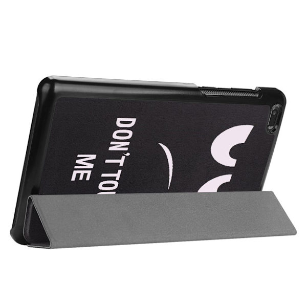 Lenovo Tab E7 kuosillinen tri-fold nahkainen Suojakotelo - Do Not Touch Me Multicolor