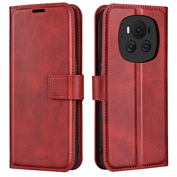 Honor Magic 6 nahkainen lompakokkotelo - Punainen Red