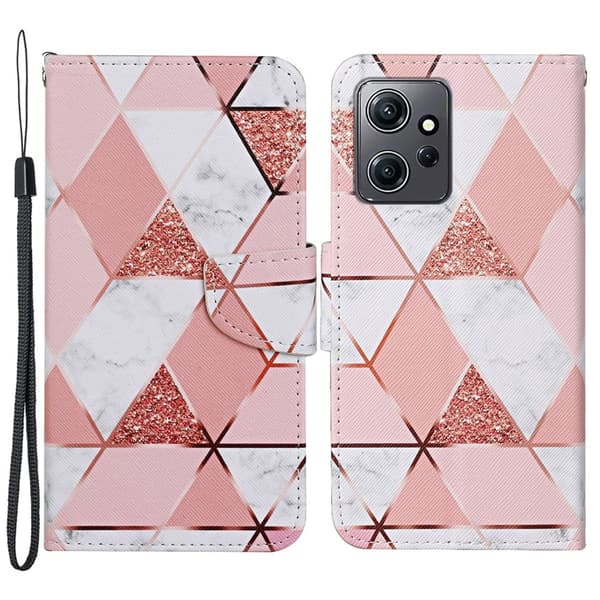 Wonderland Xiaomi Redmi Note 12 Flip Etui - Marmor Pink