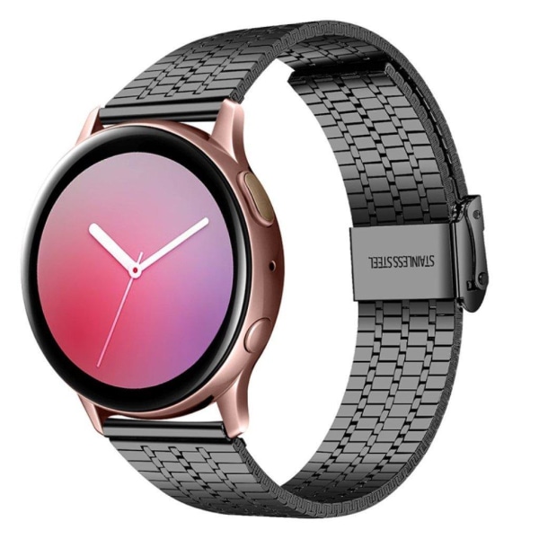 Samsung Galaxy Watch 3 (45mm) / Watch (46mm) klockarmband i rostfritt stål med sju pärlor - Svart Svart