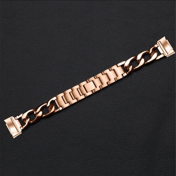 Fitbit Charge 5 single row elegant chain watch strap - Rose Gold Pink