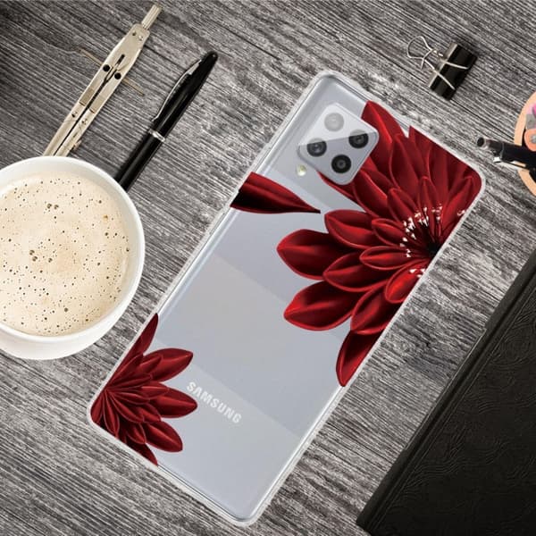 Deco Samsung Galaxy M62 / F62 Etui - Rød Blomst Red