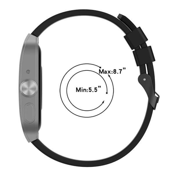 Oppo Watch 4 Pro Silikone urrem 22mm Justerbar rem - Grå Silver grey
