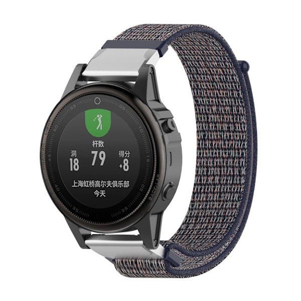 Garmin Fenix 6S / Fenix 5S Plus nylon loop Urrem - Marineblå Blue