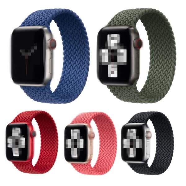 Apple Watch Series 6 / 5 40mm nailon kellonauha - Punainen / Koko: L Red