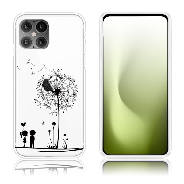 Deco iPhone 12 Pro / iPhone 12 kotelot - Poika Ja Tyttö Black
