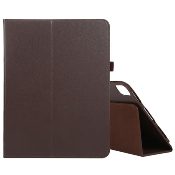 Til iPad Pro 11 (2024) Etui Bi-Fold Stand PU Læder Tablet Cover med Stylus Loop Design - Brun Brown