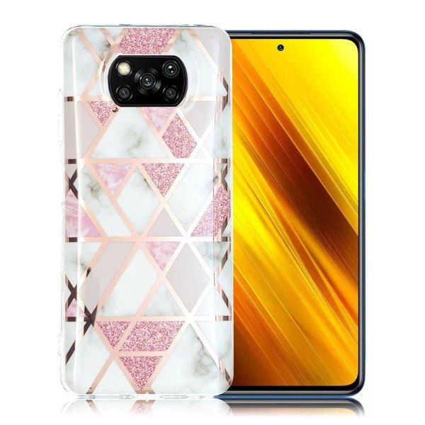 Marble Xiaomi Poco X3 / X3 Nfc Etui - Hvid / Lyserød Multicolor