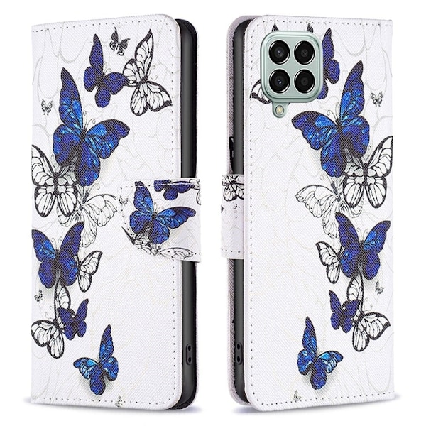 Wonderland Samsung Galaxy M33 5G flip etui - Sommerfugle White