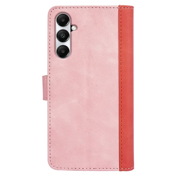 Tvåfärgat Samsung Galaxy A05s fodral i läder - Rosa Rosa