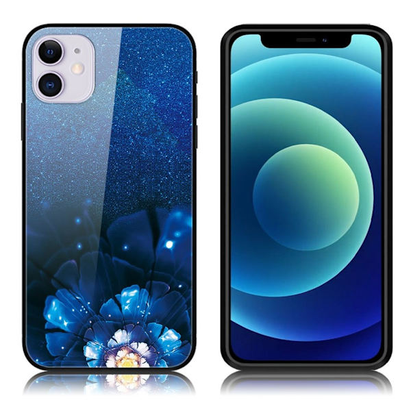 Fantasy iPhone 12 Mini Deksel - Blåe Blomster Blue