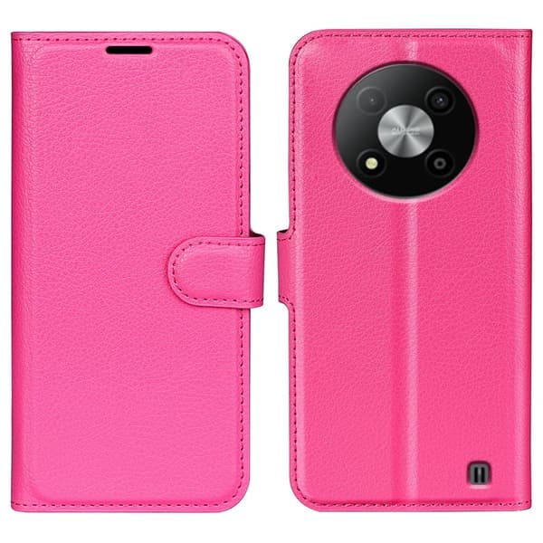 Classic ZTE Blade A73 flip kuoret - Ruusu Pink