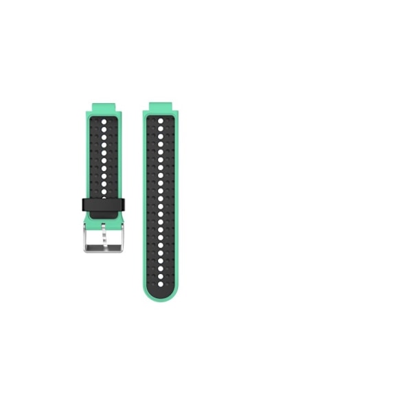 Garmin Forerunner 220 / 230 / 235 / 620 / 630 kaksivärinen silikoninen kellonauha - Syaani / Musta Multicolor