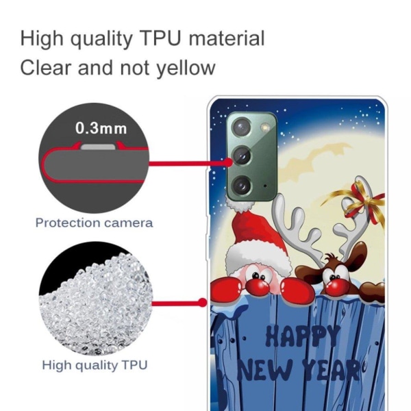 Juletaske til Samsung Galaxy Note 20 - Julemåne Multicolor