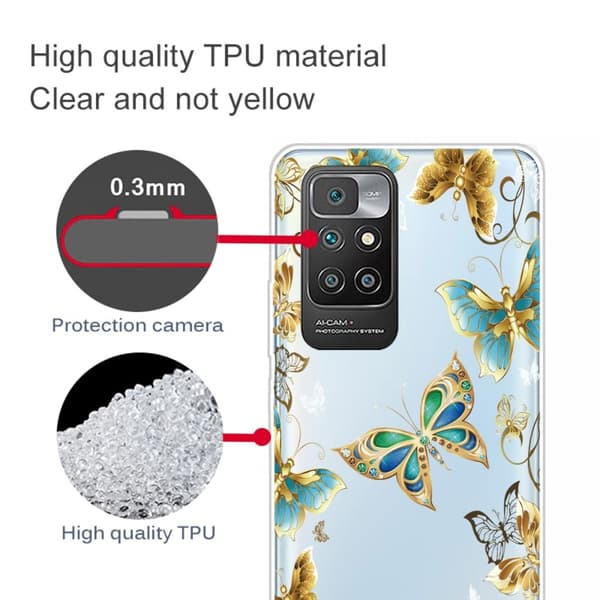 Marble Xiaomi Redmi 10 Prime / Redmi 10 Suojakotelo - Perhonen Multicolor