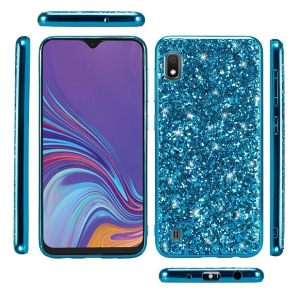 Glitter Samsung Galaxy A10 skal - Blå Blå