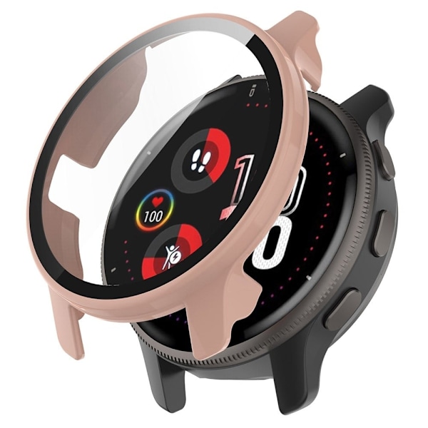 Garmin Venu 2 Plus-skydd med skärmskydd i härdat glas - Rosa Rosa