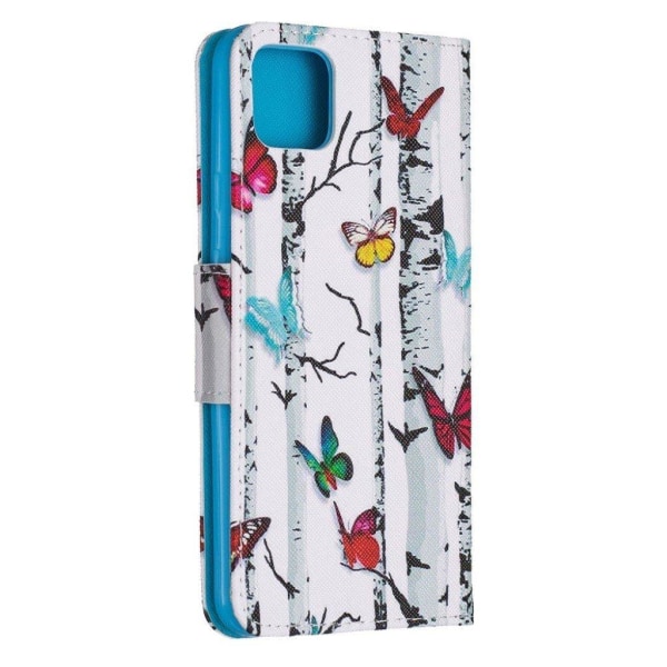 Wonderland Google Pixel 4 XL flip cover - Livlige Sommerfugle Blue