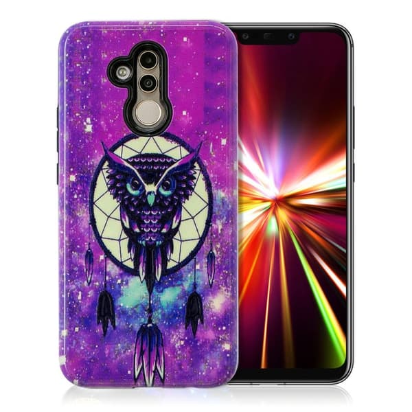 Huawei Mate 20 Lite kombinationsfodral med präglat mönster - Drömfångare Och Uggla multifärg