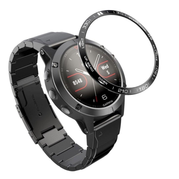 Garmin Fenix 3 /3 HR cool rustfrit stål bezel - Sort / Hvid Black