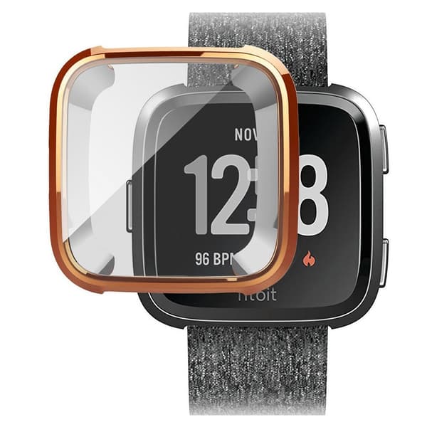 Fitbit Versa elegant elektropläteringsfodral - Roséguld Rosa