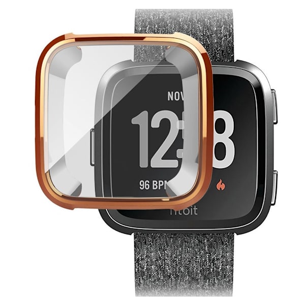 Fitbit Versa elegant galvanisering etui - Rødguld Pink