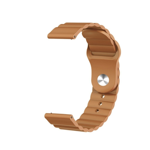 22mm Universal enkel silikone urrem - Brun Brown