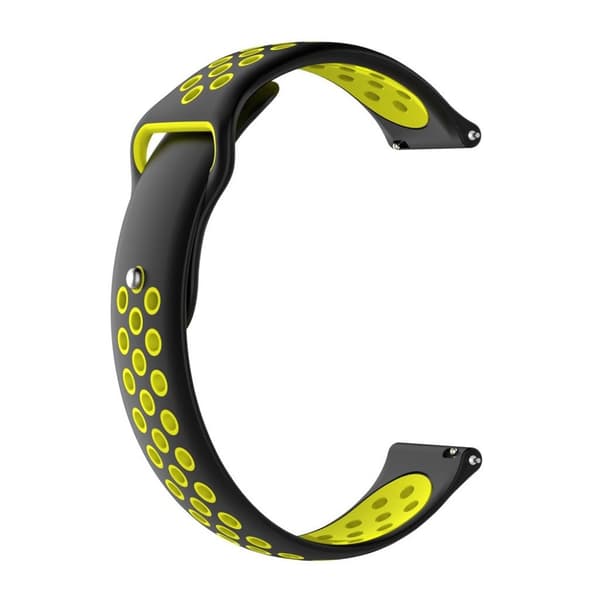 Huami Amazfit to-tone silikone urrem - Sort / Gul Multicolor