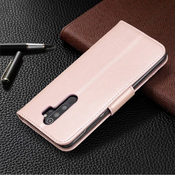 Butterfly läder Xiaomi Redmi Note 8 Pro fodral - Rosa Rosa