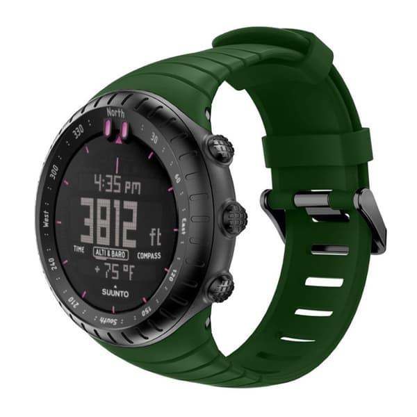 Suunto Core slitstarkt klockarmband i silikon - Militärgrön Grön