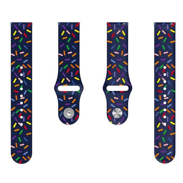 20mm Universal väri piste silikoni hihna - Sininen Blue