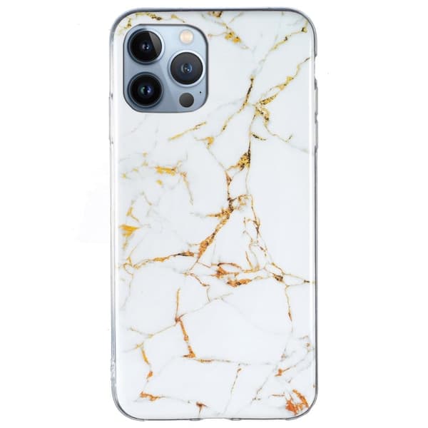 Marble iPhone 13 Pro Etui - Hvit White