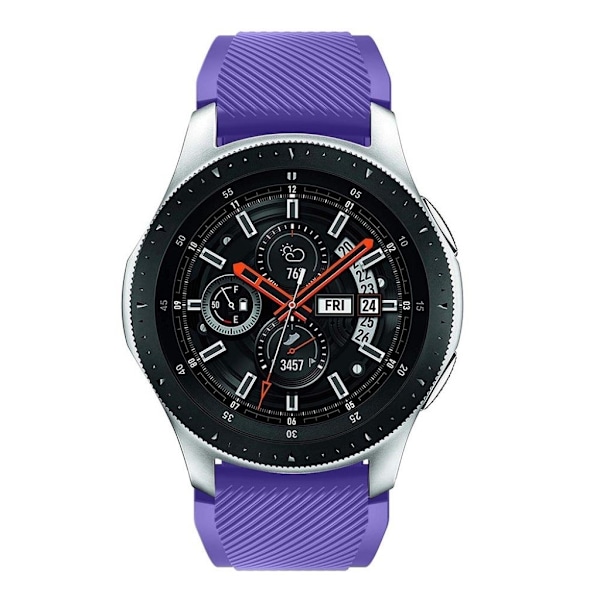 Samsung Galaxy Watch (46 mm) klockarmband i silikon med twillstruktur - Lila Lila