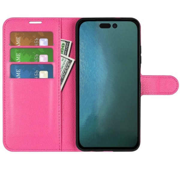 Klassisk iPhone 14 Plus flip etui - Pink Pink