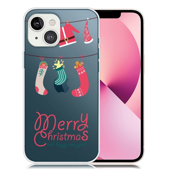 Juleveske til iPhone 13 Mini - Hengende Sokker Multicolor