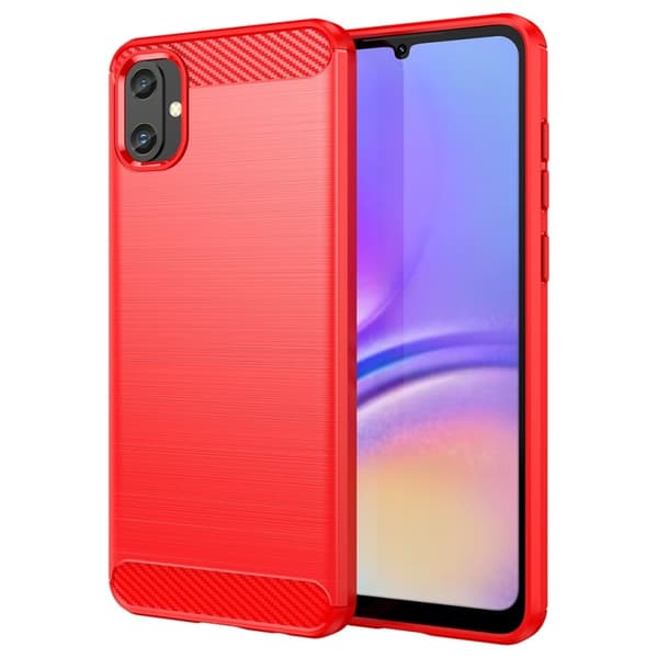 Carbon Flex Suojakotelo Samsung Galaxy A05 - Punainen Red
