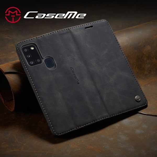 CaseMe vintage Samsung Galaxy A21s fodral - Svart Svart