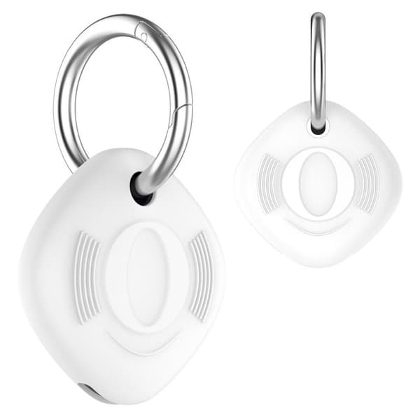 Samsung Galaxy SmartTag silikone cover med spænde - Hvid White
