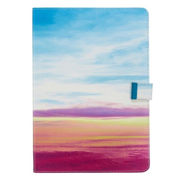 iPad 10.2 (2019) smukt mønster læder flip etui - Farverig Land Multicolor