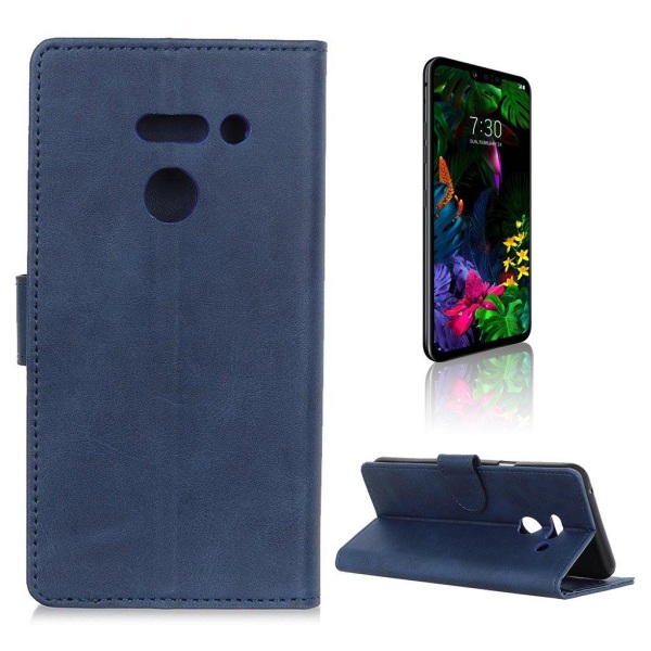 LG G8 ThinQ Matta nahkainen suojakotelo - Sininen Blue