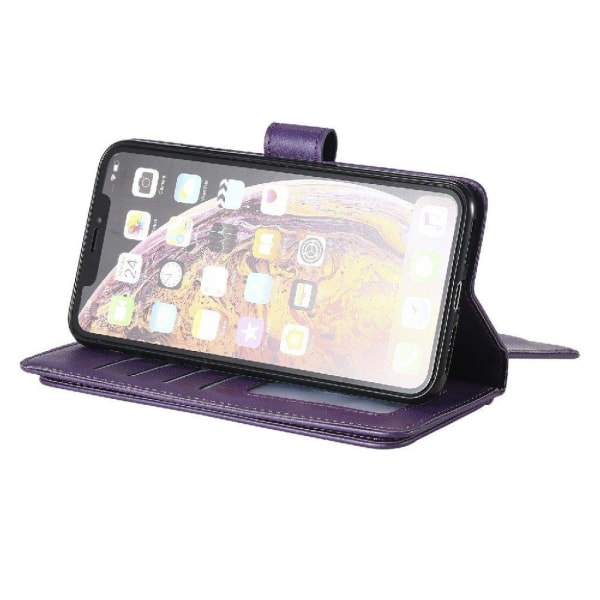 10-slot Lompakko Suojakotelo For iPhone Xs Max - Violetti Purple