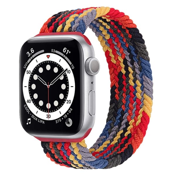 Apple Watch (41mm) elastisk urrem - Farverig Sort / Størrelse: S Multicolor