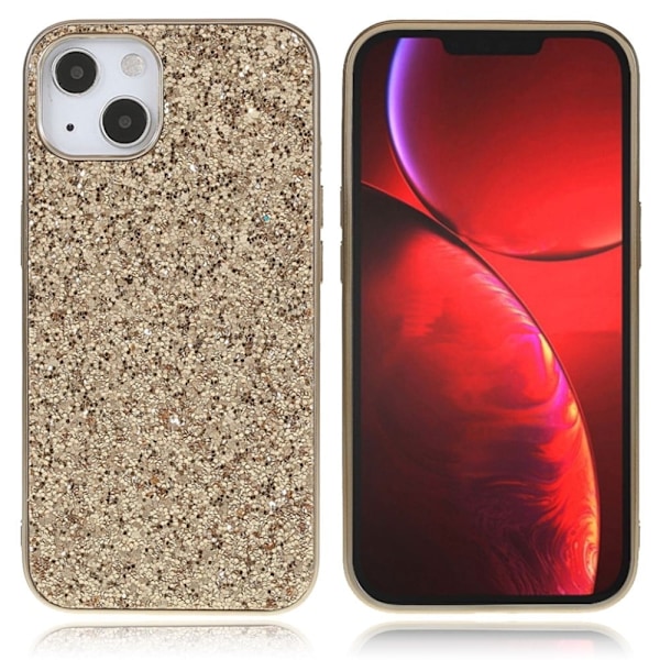 Glitter iPhone 13 Mini Etui - Gull Gold