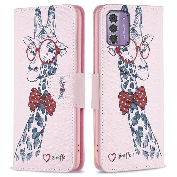 Wonderland Nokia G42 Flip Etui - Giraf Pink