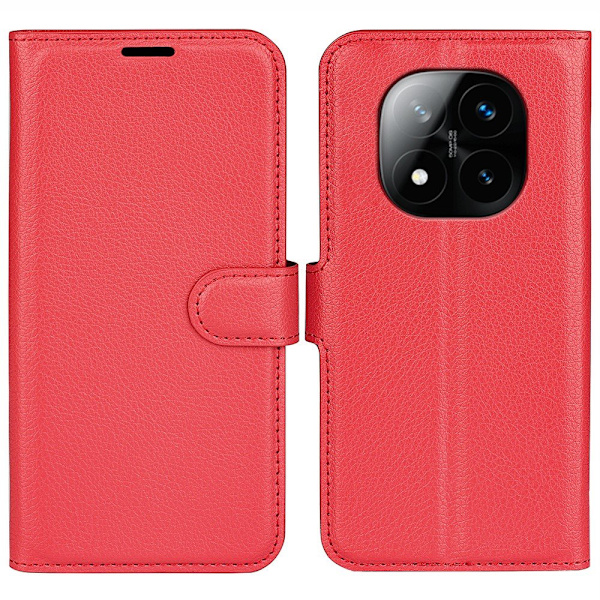 Classic Xiaomi Redmi Note 14 Pro Plus 5G flip kuoret - Punainen Red