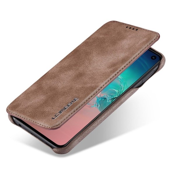 LC.IMEEKE Samsung Galaxy S10e retro deksel  - Kaffe Brown