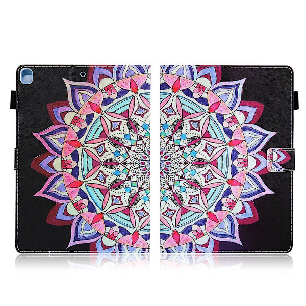 Cool Mønstret Lær Flippetui til iPad (2018) - Mandala Multicolor