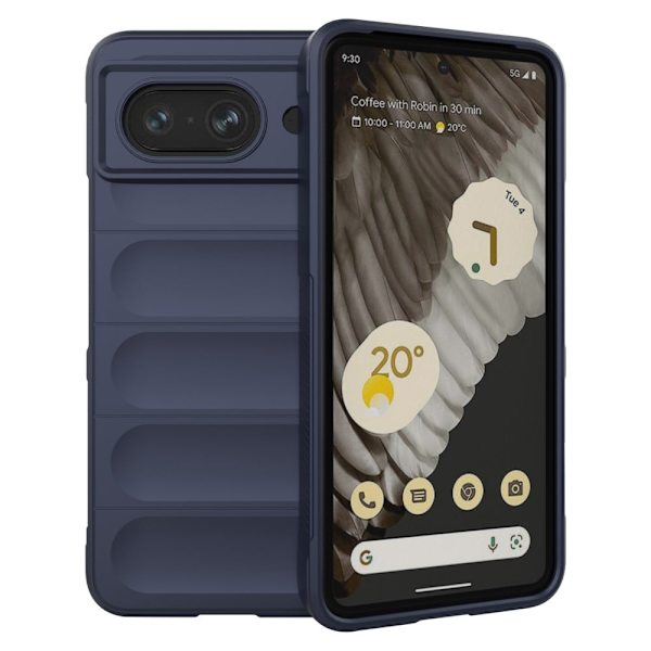Mjukt greppformat Google Pixel 8 skal - Blå Blå