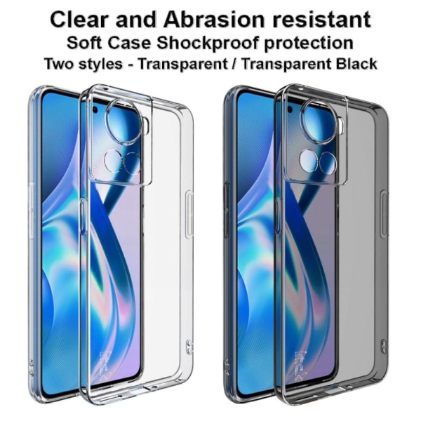 IMAK Ux-5 Skal till OnePlus 10r / Ace - Transparent Black Transparent
