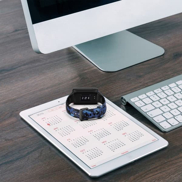 Xiaomi Mi Band 7 Pro viileä kuvioitu silikonikellon hihna - Naamiointi Harmaa Silver grey